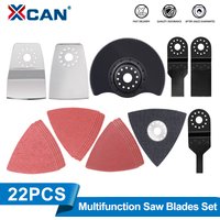 XCAN 22pcs Multi-Function Oscillating Quick Release Saw Blade HSS Carbon Steel Multitool Blade for Renovator Woodworking DIY