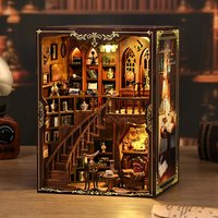 DIY Book Nook Kit - 3D Wooden Puzzle Dollhouse Building Model Toy Creative Christmas & Black Friday Gift Miniature Desktop Decor