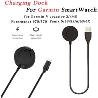 Charger For Garmin Vivoactive 5/6,Forerunner 55/165/265/965,Fenix 8/7/6 Charging Base,Suitable for Garmin Watch Charging Cable