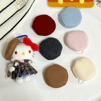 2026 Hot Selling Trend Doll Clothes Beret Painter Hat 10cm Decorative Hat Plush Doll Mini Hat Suitable for Labubu