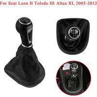 5/6 Speed For Seat Leon II Toledo III Altea XL 2005-2012 Car Gear Shift Knob HandBall With Lever Stick Gaiter Boot Cover Case