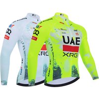 AliExpress EFAPEL Fluor Yellow 2026 Cycling Jersey Winter UAE TeamBike Maillot Jacket Quick dry Ropa Ciclismo Summer Pro Bicycle Jersey Clothing