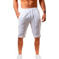 Short de plage respirant pour hommes, couleur unie, ample, décontracté, bas à lacets, léger et confortable, été