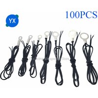 100PCS NTC Temperature Sensor OT Probe with Copper Ring 5K 10K 20K 50K 100K Thermistor B3950 1% Threaded Mounting