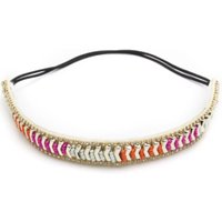 PESENAR 80s Clothing Accessories Beaded Sewn Rice Bead Headband Headband