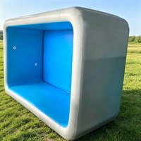 Rectangular Inflatable Swimming Pool, Portable Cold Plunge Pool, Foldable for Backyard Outdoor Use, Drop Stitch Technology