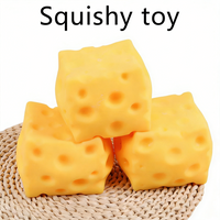 Squishy Square Cheese Squeeze Toys Slow Rebound Push Stress Relief Sensory Toy Soft Butter Cheese Fidget Toy Surprise gift