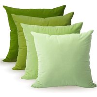 2pcs Green Velvet Pillow Covers Soft Solid Square Cushion Case Modern Design Decorative Throw Pillowcase for Couch Gift