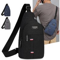 New Style Men's Chest Bag, Shoulder Crossbody Sling Bag, Casual Nylon Front Crossbody Bag for Trendy Small Men