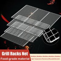 Grill Racks Square Reusable Grill Racks Roast Grate Cooking Barbecue BBQ Cooking Net For Kitchen Oudoor Picnic Tools