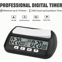 Professional Digital Chess Timer with Count Up/Down Modes & Alarm Portable Tournament Timer for International Chess/Board Game