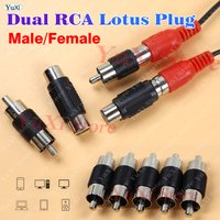 2-20PCS RCA Male to Male Connector Jack Plug Female to Female RCA Converter Adapter For Video Audio Extender Cord Cable