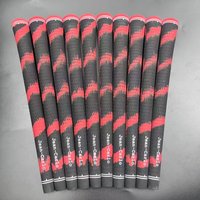 Jean Carlo Golf Grips Rubber 60R Standard Driver Hybird Irons Woods Wedges Universal Golf Club Grip Black with Red