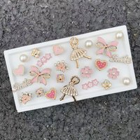 24pcs Sweet Style Pink Theme Designs for Women's Sandals, Garden Beach Shoes - Playful Shoe Charms|Fashion Embellishments