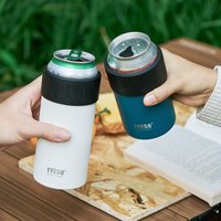 TYESO Coffee Cup Stainless steel Vacuum Insulated Can Cooler For Cans And Beer Bottle Multiple Uses Outdoor Portable