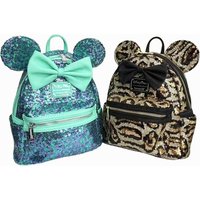 New Original DISNEY Leopard Print Mickey Mouse GIrls Kid's Backpack Cosplay Leisure Travel Bag Mini Children's Schoolbag