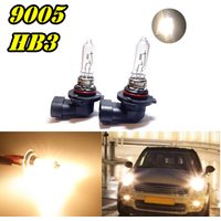 2 Pcs Good Quality Long Life HB3 9005 12V 65W Halogen Bulb White UV Quartz Glass Lamps Clear Car HeadLight P20d