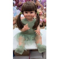 NPK 55CM Full Body Soft Silicone Reborn Toddler Doll Raya Lifelike Soft Touch High Quality Doll Gifts for Children