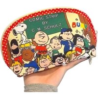 2026 New Kawaii Snoopy Printed Pencil Bag Beautiful Retro Comic Stationery Bag Cute Zipper Pencil Bag Suitable for School Trips
