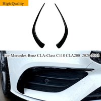 Front Bumper Spoiler Fog Lamp Cover Air Knife Splitter Body Kit For Mercedes-Benz CLA-Class C118 CLA200 CLA260 2020-2023