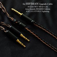 for HIFIMAN HD400se Edition XS Arya Ananda Upgrade Cable 4.4mm Balanced 16-Core HiFi Headphone Wire OCC Silver Plated