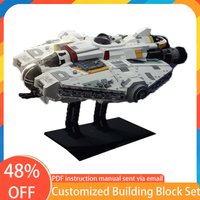 NEW 1773 PCS Star Battle PiXEL-DANs - 75357 - Ghost / Phantom 2 Modification - including Display stand MOC DIY Assembly Toy Gift