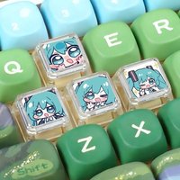 Hatsune Miku personality keyboard keycap transparent replacement single mechanical backlit computer
