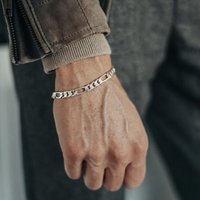 Figaro Bracelet, non-fading, non-hair-pulling, stainless steel material, vintage European and American style jewelry, factory wh