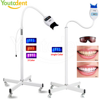 40W Dental Laboratory Equipment Tooth Whitening Lamp 8 LED 1 Color/3 Color Light Bulb Dentistry Teeth Bleaching Accelerator