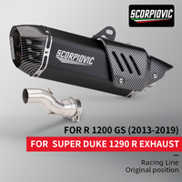 Slip on For R1200GS Adventure R1200GSA R1200 R 1200 GS ADV S7 2013-2019 Motorcycle Exhaust Link Slide Pipe Set