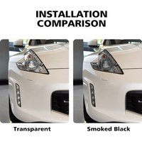 For Nissan 370Z 2009-2020 High-Gloss Smoke Black Pre-Cut TPU Headlight Protection Film PPF Kit Anti-Scratch Vinyl Wrap Cover