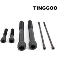 1/10pc M3 M4 M5 M6 M8 Schwarz Grade 12,9 Stahl Verlängert Lange Allen Hexagon Hex Buchse Kappe kopf Schraube Bolzen Halbe Gewinde L = 30-300mm