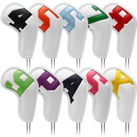 10Pc/Set Colorful Number Golf Iron Covers Golf Club Head Covers Headovers Wedges Covers 4-9 ASPX