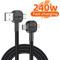 2 in 1 USB Type C Cable 240W PD Fast Charging Wire Type C To Type C Cable For iPhone 15 14 Pro Max MacBook iPad Xiaomi