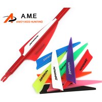 36/72pcs 3 Inch Arrow Vanes Archery Rubber Feather for Arrow Shaft DIY Fletches Hunting Shooting Target Practice Accessories