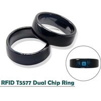 Ultracienki wodoodporny pierścień RFID T5577 odznaka wielokrotnego zapisu 125 khz Token kopiuj inteligentny układ NFC klon Em4305 karta kontroli dostępu Tag