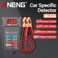 ANENG BT-172 12V Digital Battery Tester Car Battery Indicator with Alligator Clips LED BatteDigital Display Alligator Clips Tool