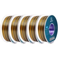 Geeetech 5Kg Dreifarbiges Seiden-PLA-Filament, 3D-Filament 1,75 mm Spule (+/-0,03mm) Vakuumverpackung, Spezialfarbe
