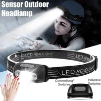 Indukcyjne reflektory Mini LED ładowanie reflektor latarka kempingowa Led montowane na głowie mocne światło wędkarstwo przenośna latarka