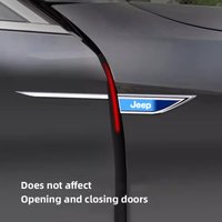 2PCS Car Stickers Badge Metal 3D Decorative Blade Style For Jeep Renegade Wrangler JK Compass Grand Cherokee Gladiator Patriot