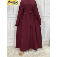 Abaya modeste Ramadan Musulman De Mode Maxi Robe turquie Caftan vêtements islamiques Musulman pour les femmes Robe Hijab Caftan robes