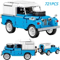 New Technical City Mechanical Retro Off Road Vehicle Building Blocks Roadster Racing Car Supercar Toys For Adult Children Gifts
