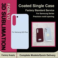 Fonlyu 10pcs Coated Single Phone Cases For Samsung Galaxy S24 S23 S22 Ultra Plus S20 FE PC DIY 3D Sublimation Print Back Cover