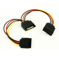 SATA 1 Male to 2 Daul Female SATA Splitter Cable Hard HDD 15PIN 1 to 2 Power Adapter Cord for Computer Y Shape PC Cable