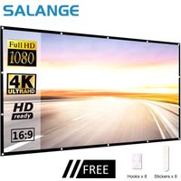 Salange Projector Screen Portable Projection Screen 100 Inch 120 Inch 150 Inch 16:9,Outdoor Movie Screen For Travel Home Theater