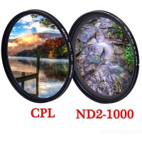 KnightX Camera Lens Circular Polarizer Filter CPL ND2-1000 for Camera Lens Filter 58mm 67mm 72mm 77mm