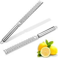 32cm Stainless Steel Long Handle Cheese Grater Cheese Baking Cheese Grater Lemon Zest Grater Kitchen Gadget