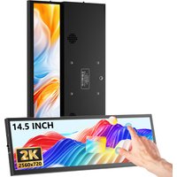 14.5 Inch 2K Touchscreen Stretched Bar Monitor 2560x720 IPS LCD, USB‑C Input, Touch Secondary Display for PC Case CPU GPU Monit