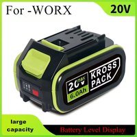 100% Brand New for WORX 20V Power Tool Battery 4000mAh, Large Foot Model, Sanding Machine, Trimming Machine, Cutting Machine