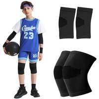 2Pcs Elbow And Knee Sleeves Kids, Toddler Knee Braces Elbow Braces Volleyball, Tennis Elbow Compression Sleeve for Volleyball